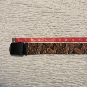 Ten Deep (10.Deep) Snake Print Cloth Belt with Black Buckle